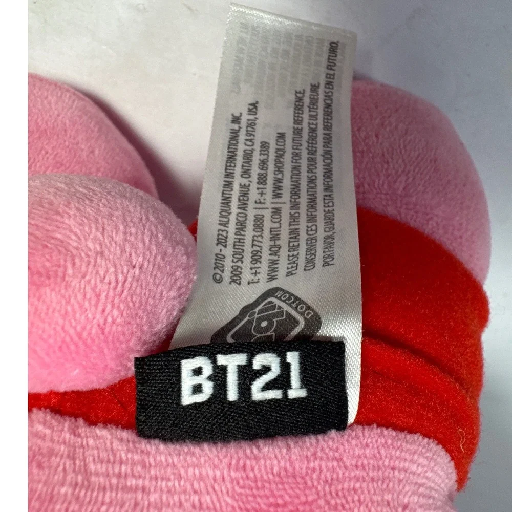 BT21 Cooky Plush Toy 12in Pink  Red Shorts Jungkook Bunny